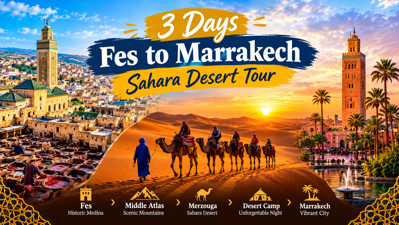 3 Days Fes to Marrakech Sahara Desert Tour